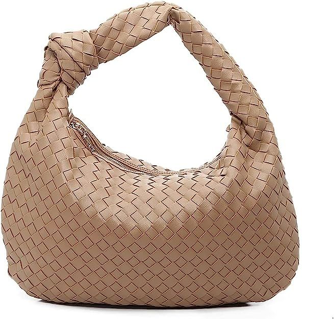 ZIKOO Womens Woven Bag Leather Tote Bag Hobo Knotted Bag Shoulder Bag Satchel Dumpling Handbag fo... | Amazon (US)