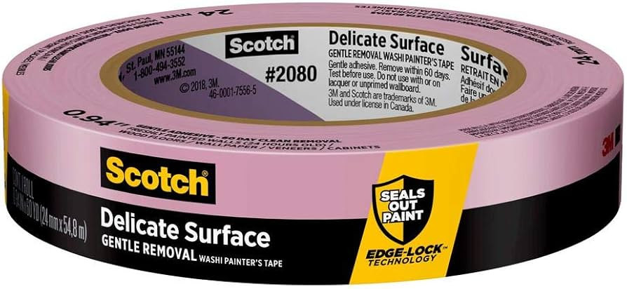 Scotch Delicate Surfaces Painters Tape, 0.94 in x 60 yd, Damage-Free Painting Prep, Protect Delic... | Amazon (US)