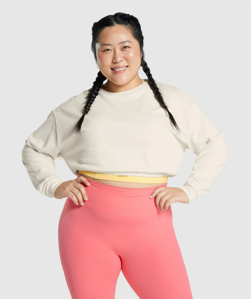 Gymshark Whitney Cropped Pullover - Unbleached | Gymshark (Global)