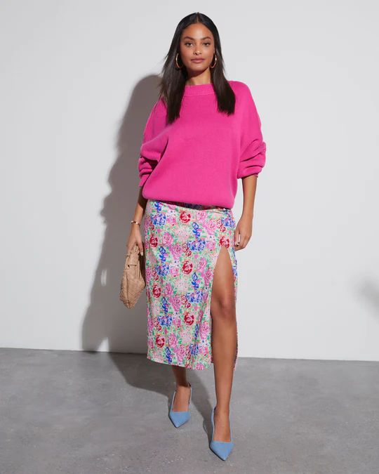 Carlene Floral Midi Skirt | VICI Collection