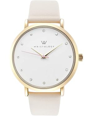 Wristology 10 Styles Maxi Crystal Watch Leather Band - Interchangeable Genuine Leather Strap - La... | Amazon (US)