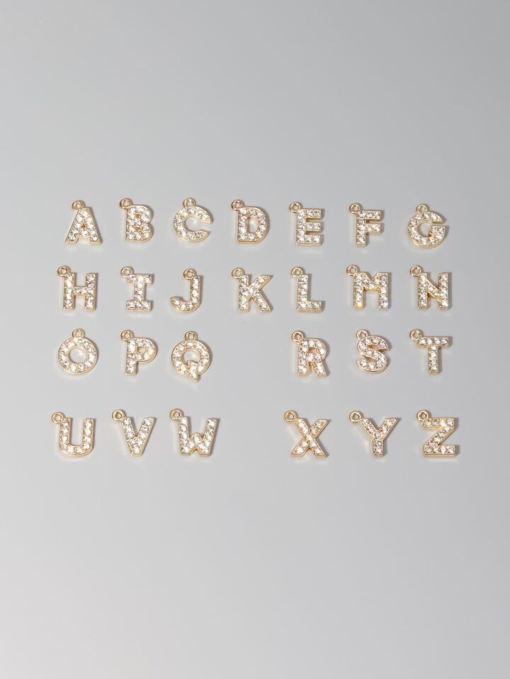 26pcs DIY Rhinestone Letter Charm | SHEIN