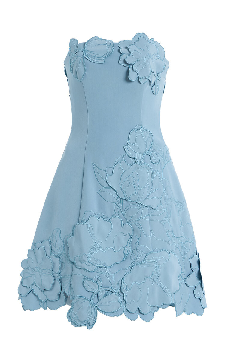 Exclusive Ayla Appliquéd Crepe Mini Dress | Moda Operandi (Global)