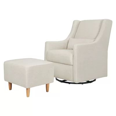 babyletto Toco Swivel Glider and Ottoman Upholstery Color: White | Wayfair North America