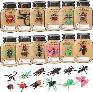36 Pack Valentine's Day Gifts Cards for Kids, Valentine's Greeting Cards with Insect Bugs Figures... | Amazon (US)