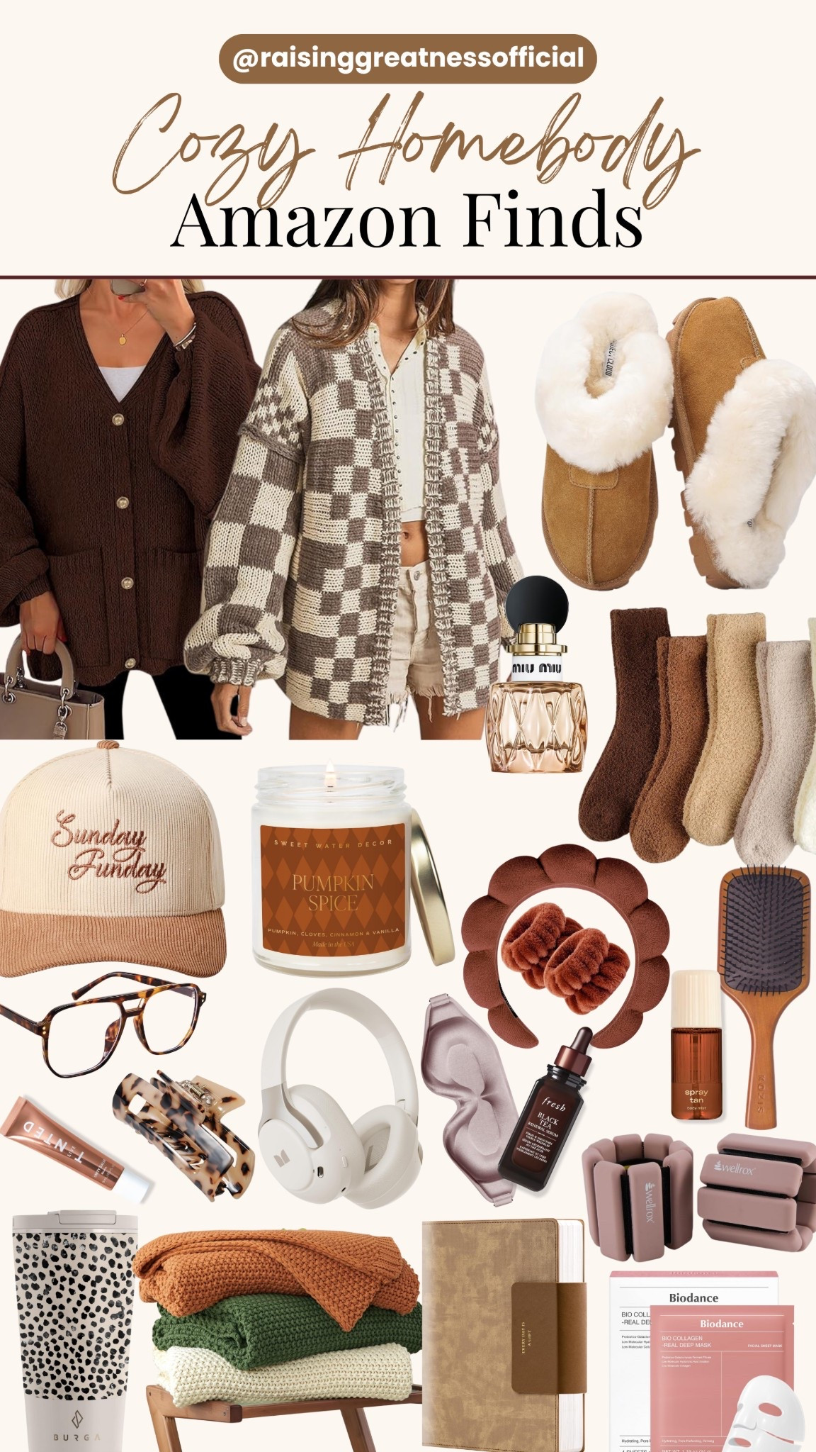 Snuggle season is here! 🍂 Whether you’re sipping coffee, journaling, or binging your favorite shows, these cozy Amazon finds are perfect for every homebody mom. From chunky knit cardigans and fuzzy slippers to soft throws, candles, and wellness essentials  this list has everything you need for ultimate comfort and calm vibes at home. ☕🕯️

🛍️ Save this post for your next cozy shopping spree and shop all items on Amazon!
#cozyhome #amazonfinds #fallfavorites #homebodyvibes #cozyaesthetic #momlife #selfcareessentials #fallstyle #amazonhome #raisinggreatness

#LTKSeasonal #LTKHome #LTKHoliday