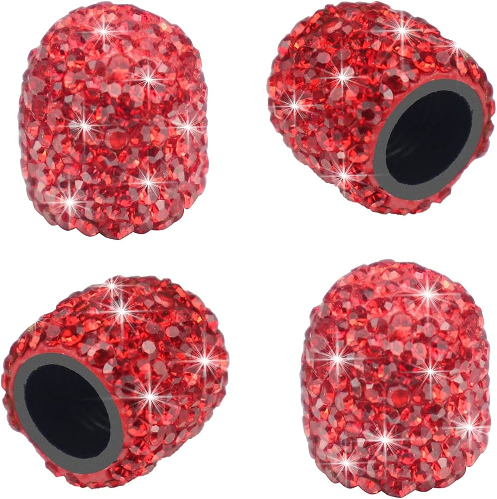 Bling Tire Valve Stem Caps, Sparkling Handmade Crystal Rhinestone Universal Car Tire Valve Caps C... | Amazon (US)