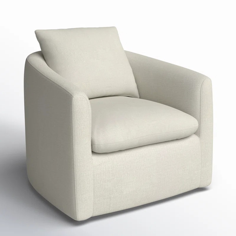 Menta 35.04'' Wide Swivel Barrel Chair | Wayfair North America