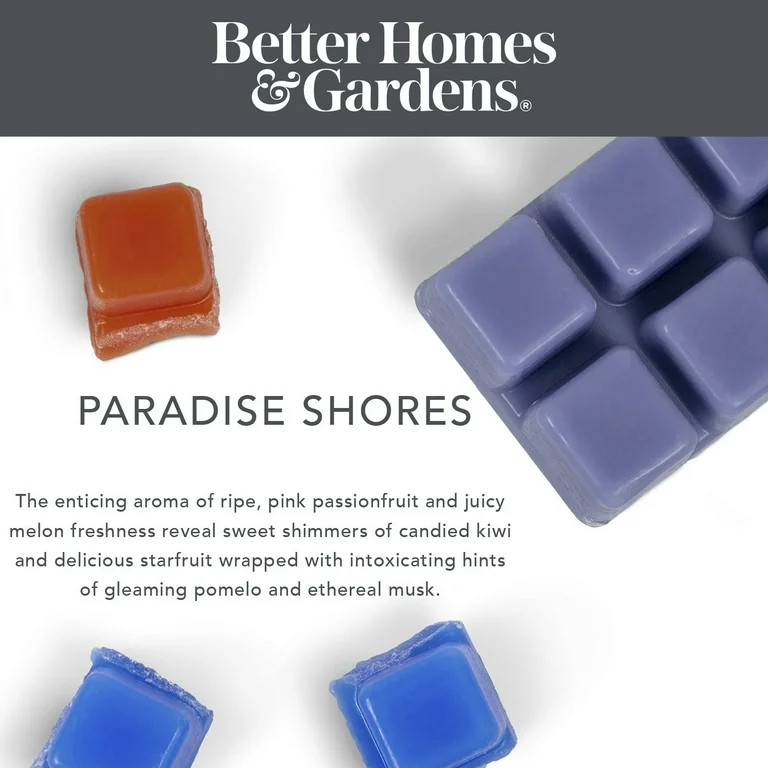Paradise Shores Scented Wax Melts, Better Homes & Gardens, 2.5oz | Walmart (US)