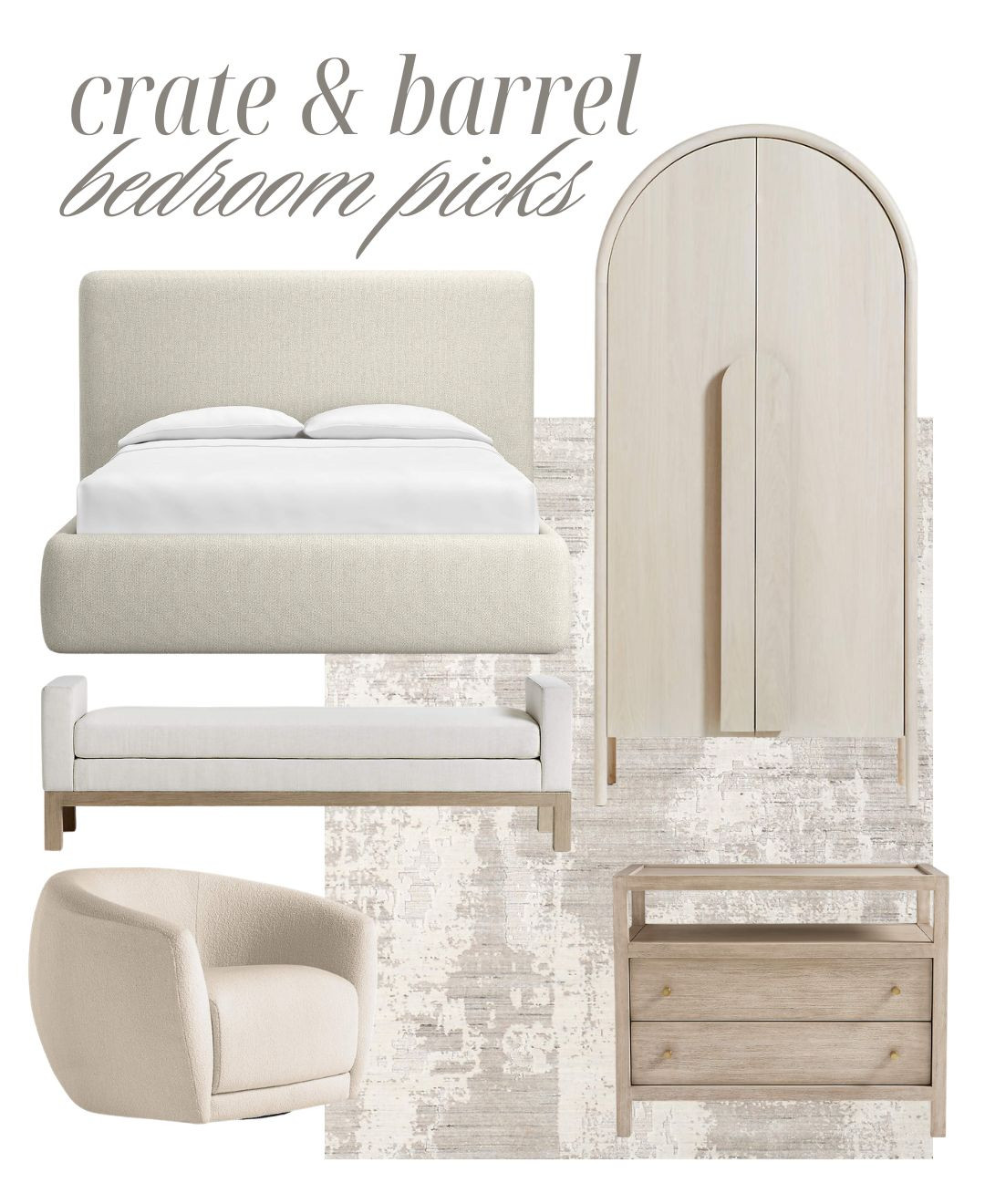 Presidents day sale on at @Crate & Barrel 
this weekend only. 

Shop these bedroom picks below. 

Calm neutral bedroom, home decor, bedroom storage, bedroom organization, swivel chair, lounge chair, neutral rug, neutral home, nightstand, bedroom makeover 



#LTKhome #LTKsale