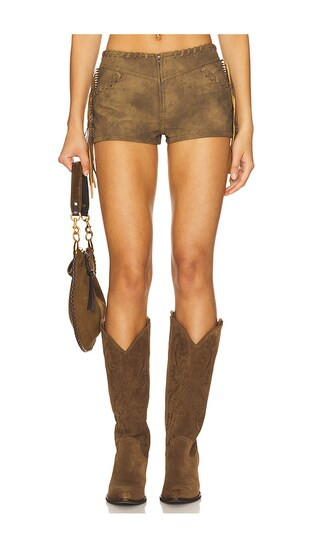 x REVOLVE Nova Fringe Short In Brown | Revolve Clothing (Global)
