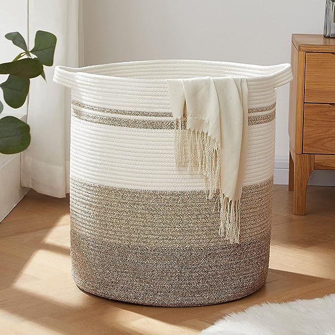 OIAHOMY Laundry Baskets-Laundry Hamper,Storage Basket with Handles,Decorative Basket for Living r... | Amazon (US)