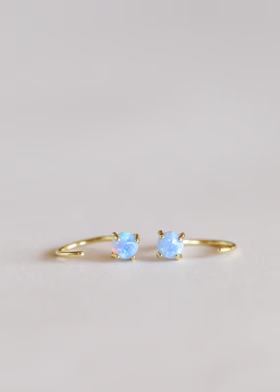 Opal Huggie | Etsy | Etsy (US)