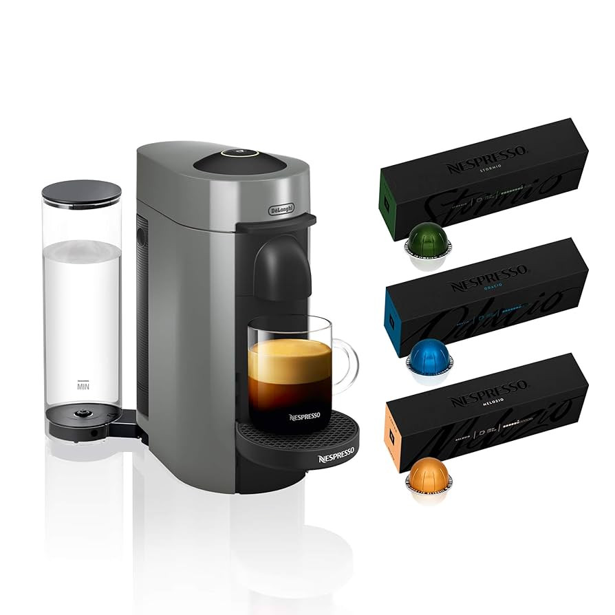 Nespresso VertuoPlus Coffee and Espresso Machine Bundle by De'Longhi with Vertuoline Variety Pack... | Amazon (US)