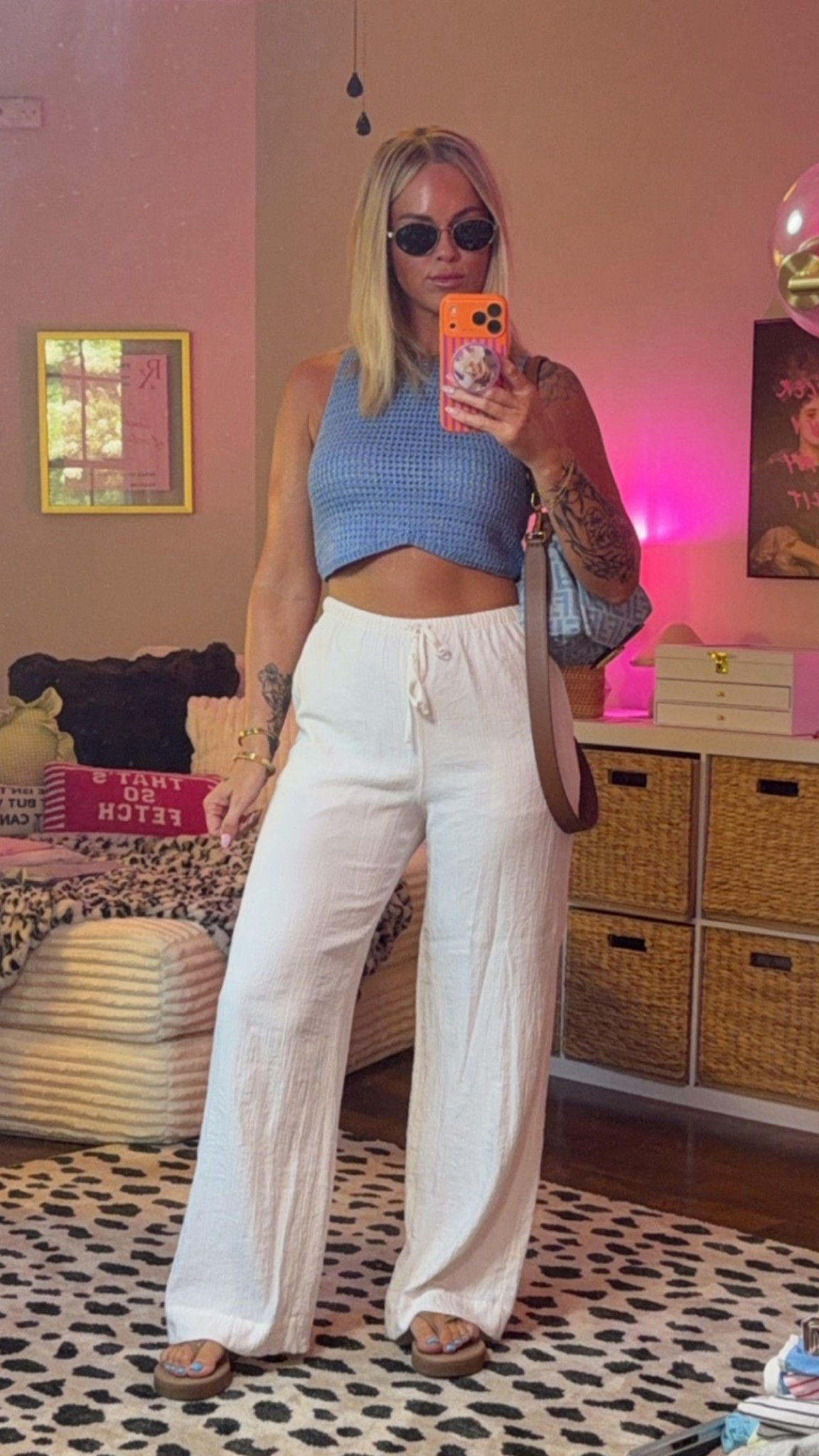 Medium in top and small in pants sandals run tts