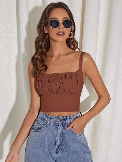 Ruched Bust Cami Top | SHEIN