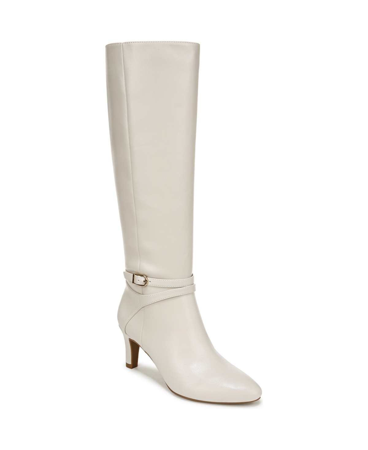 LifeStride Guild Knee High Dress Boots - Bone Faux Leather | Macy's AU | APAC