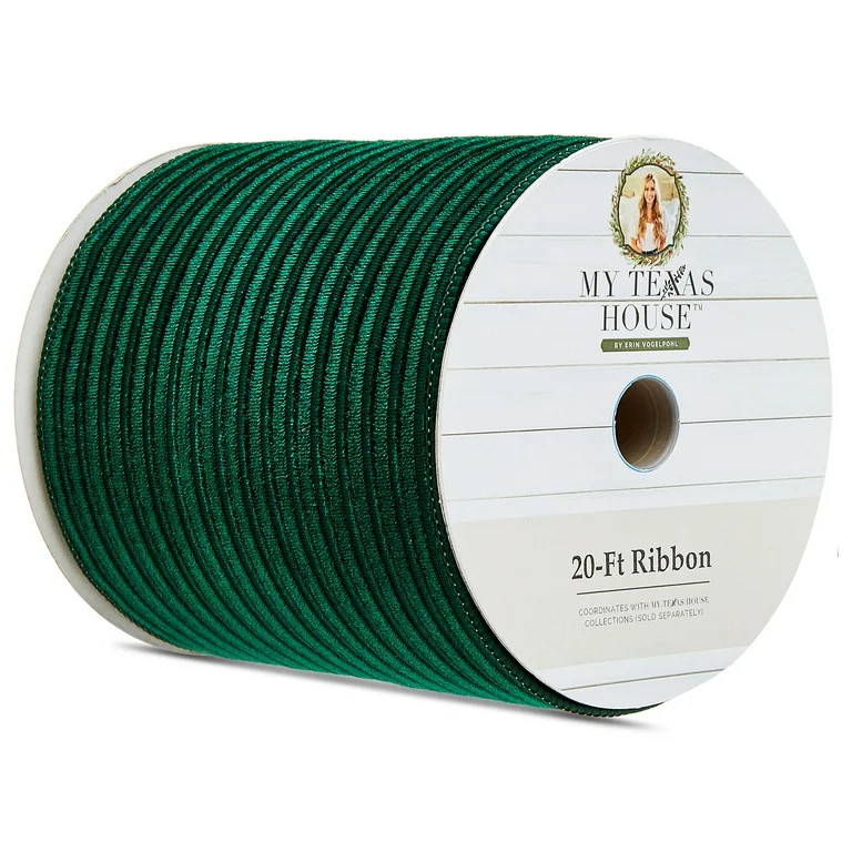 Green Christmas Ribbon, 20', by My Texas House | Walmart (US)