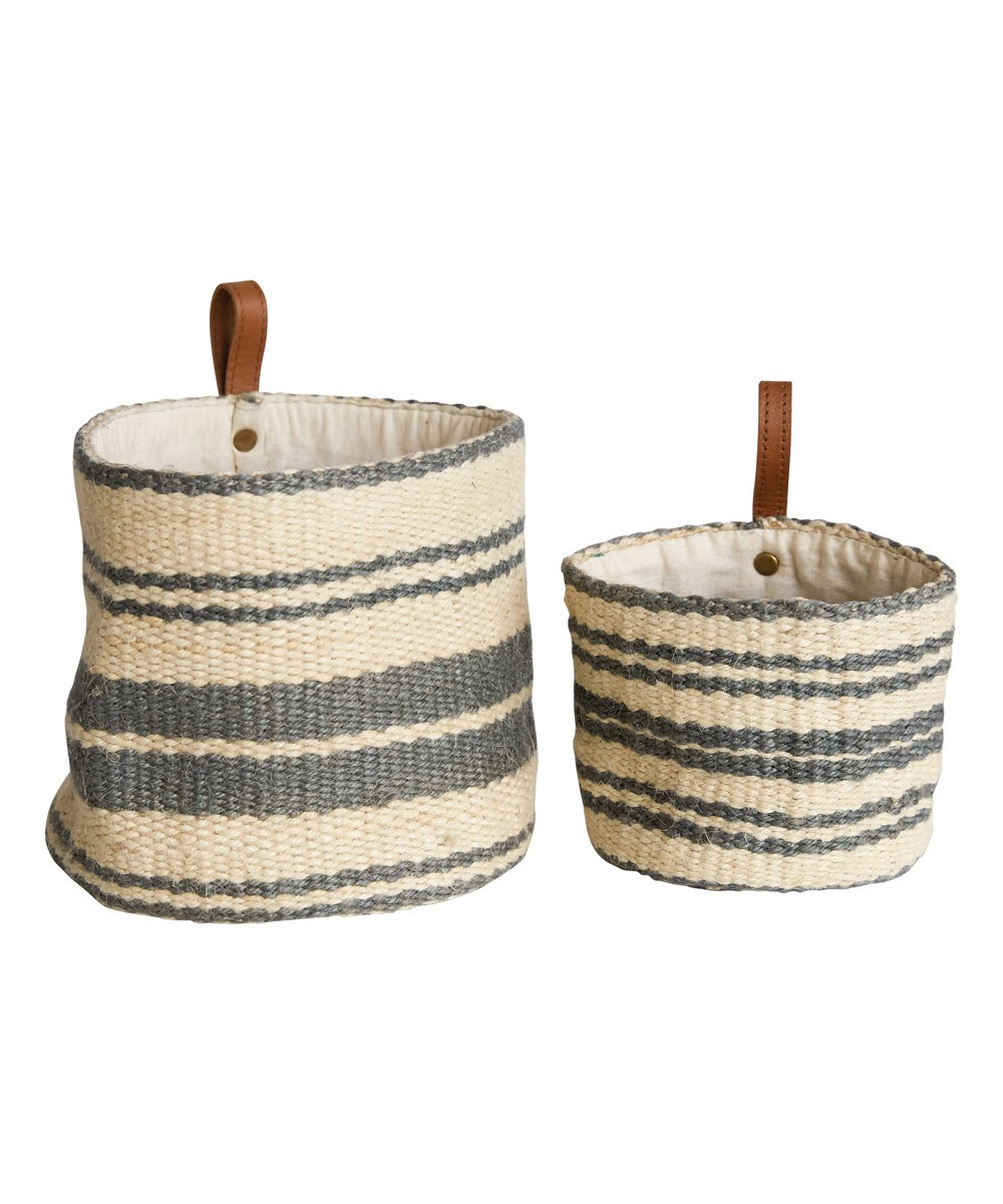 Round Jute Wall Basket Set | Zulily