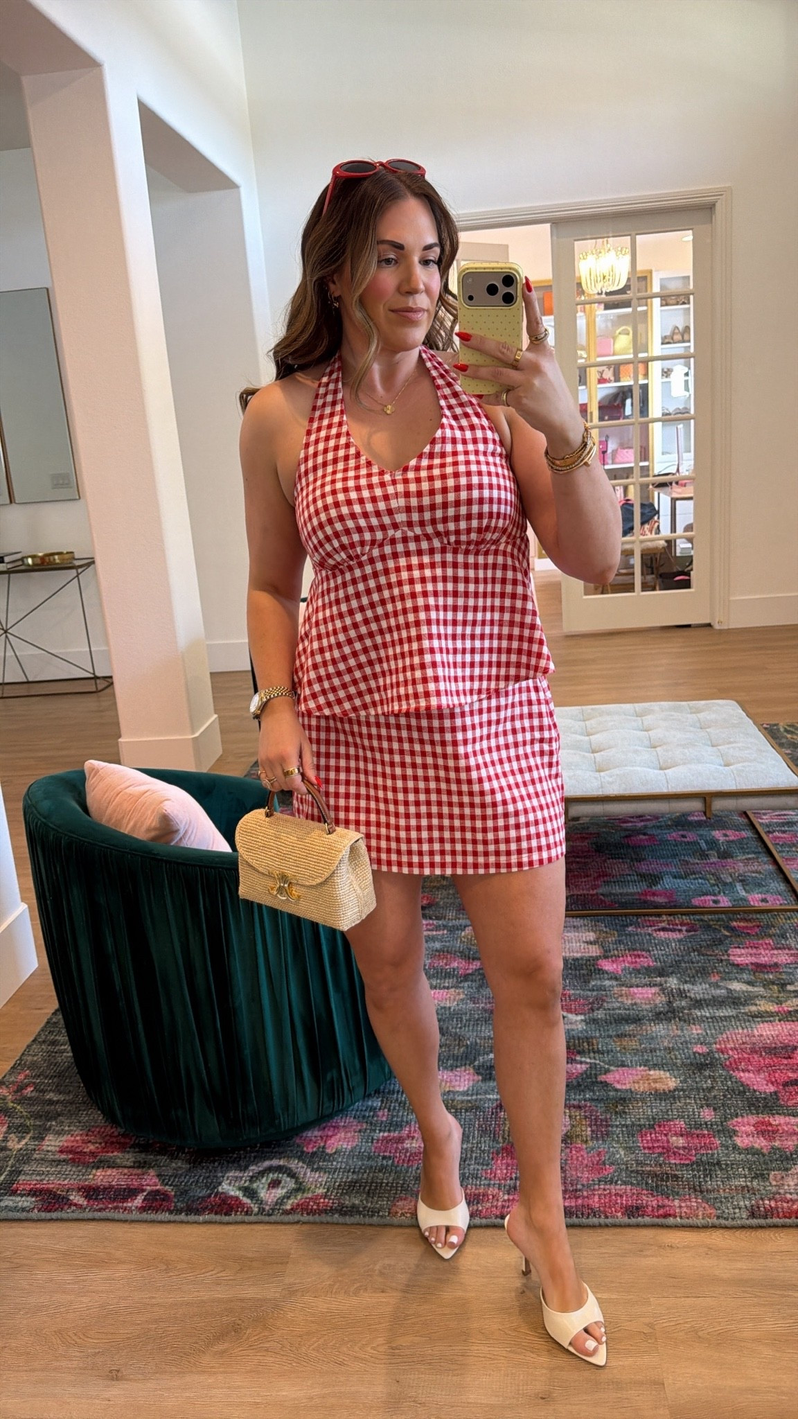 curvy midsize summer look! wearing size large in red gingham top and size medium in red gingham skort. 50% off this weekend!

#LTKSeasonal #LTKSaleAlert #LTKMidsize