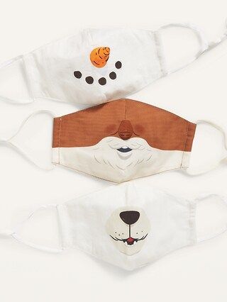 Paquet de 3 masques profilés en tissu à revers triple épaisseur à motifs animaliers (avec un ... | Old Navy (CA)