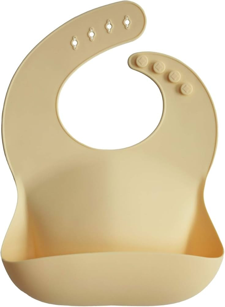 mushie Silicone Baby Bib | Adjustable Fit Waterproof Bibs (Sunshine) | Amazon (US)