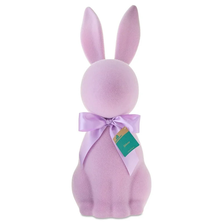 Flocked Bunny Tabletop Decoration, Purple, 27", Easter by Way To Celebrate | Walmart (US)