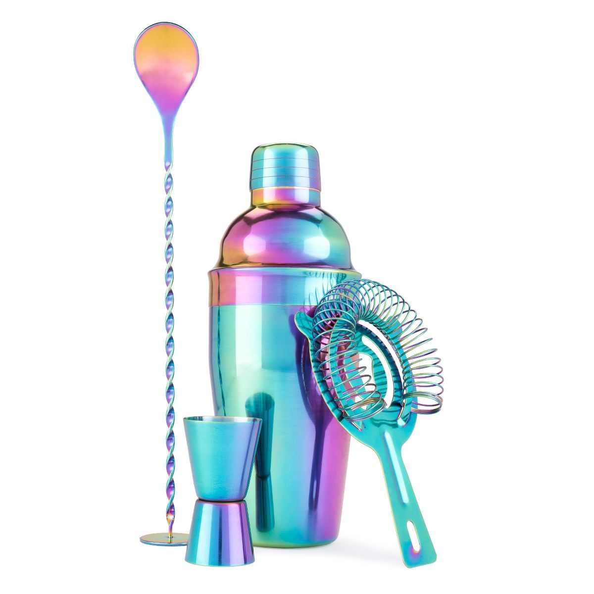 Blush Cocktail Shaker Set - Mixed Drink Shaker Kit  Includes Muddler Bar Spoon, and Strainer, Bar... | Target