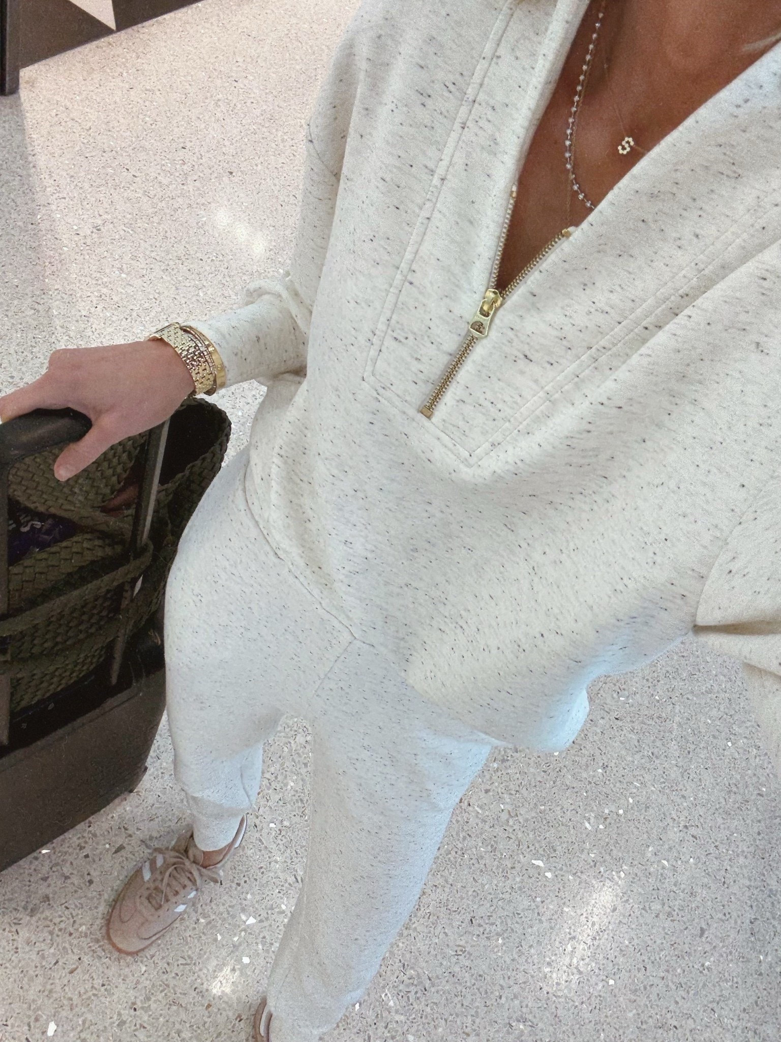 Love this super soft Varley set. The speckled color is so pretty. I'm wearing an XS. 

#LTKTravel #LTKootd