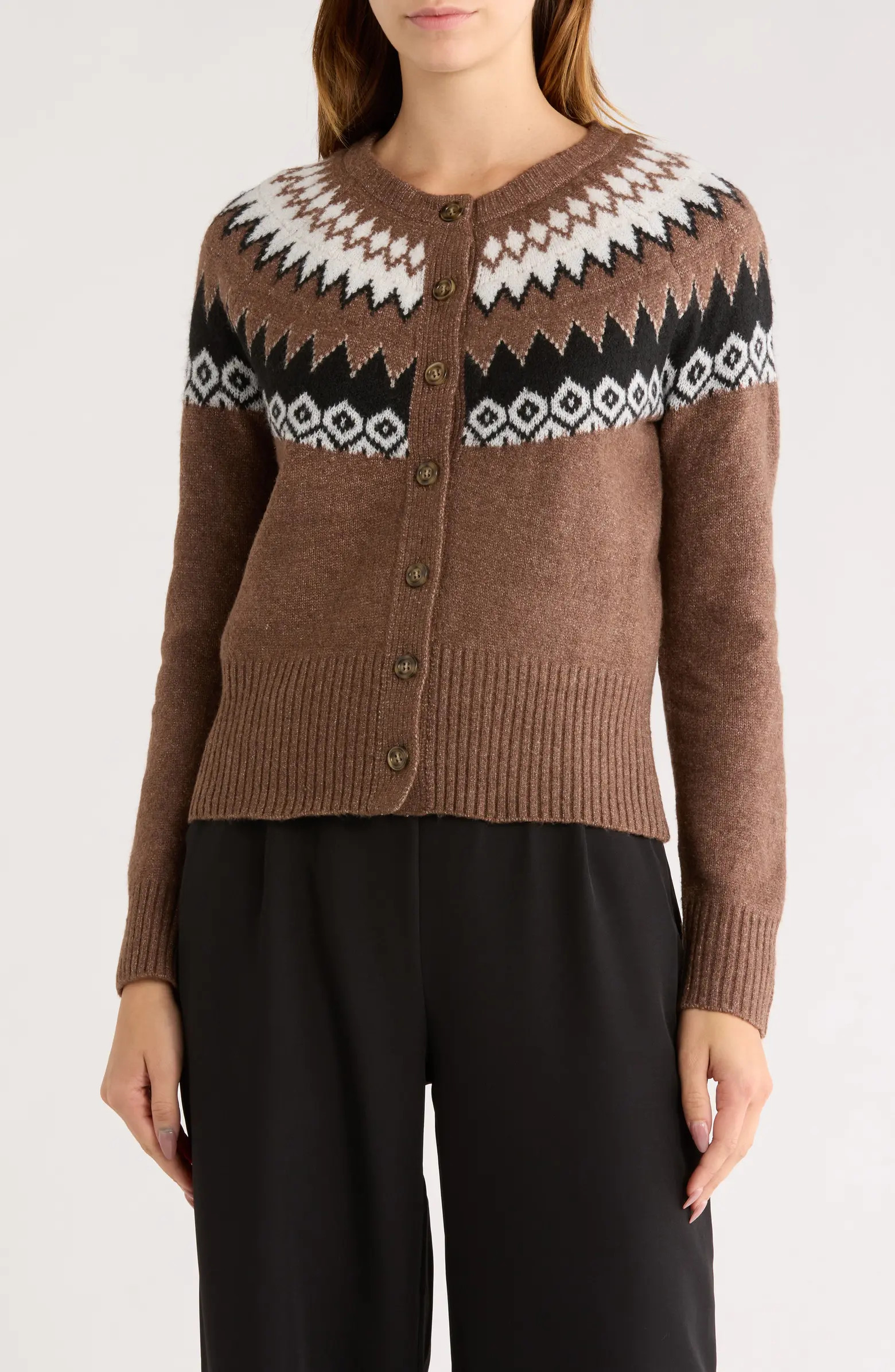 BY DESIGN Wynne Fair Isle Cardigan | Nordstromrack | Nordstrom Rack