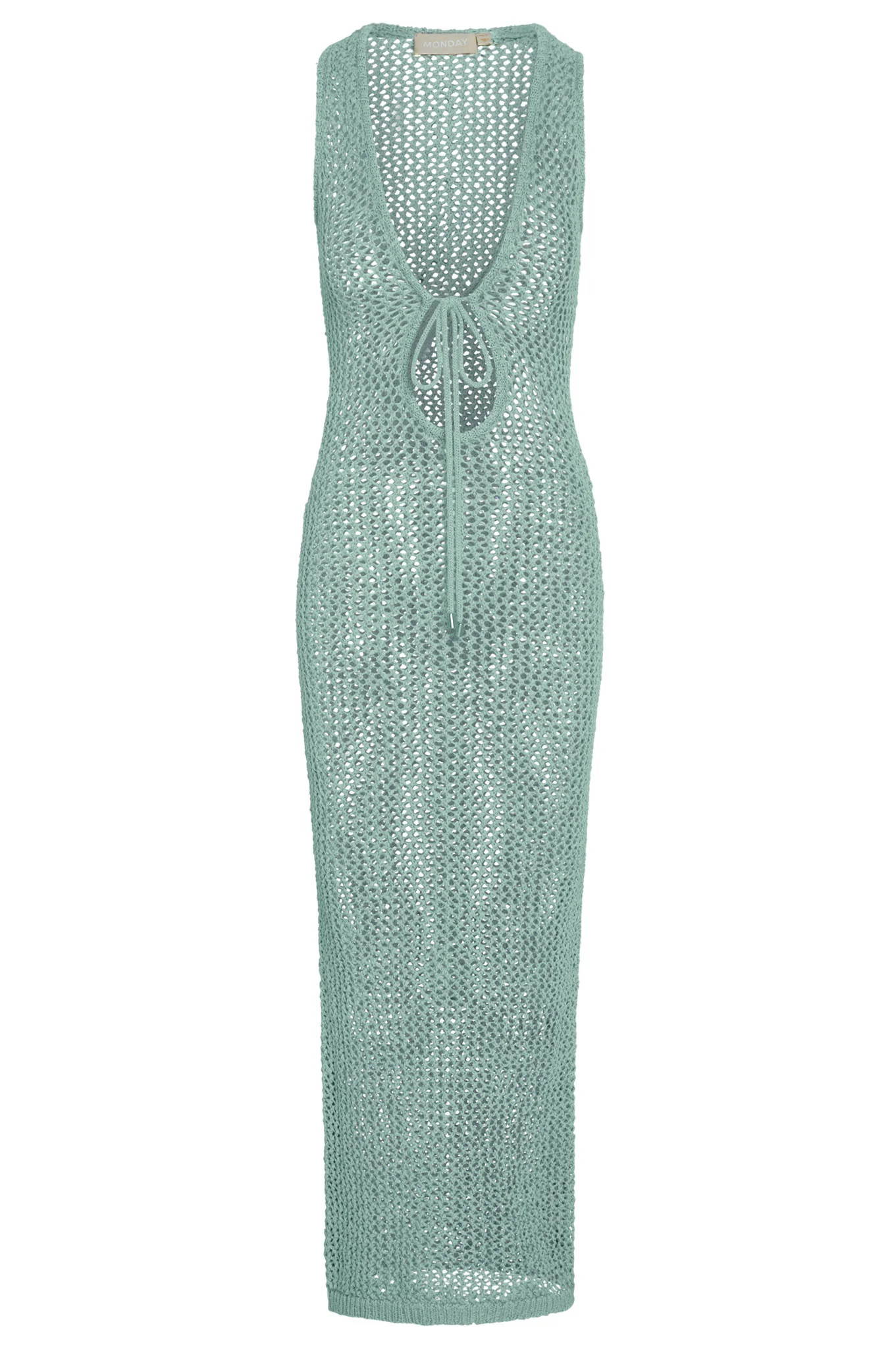 Monte Carlo Tie Dress - Light Slate Petit Crochet | Monday Swimwear