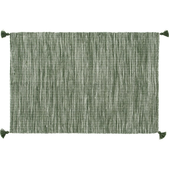 Home Decor Collection Green Tassel Outdoor Layering Rug, 24"x36" | Walmart (US)