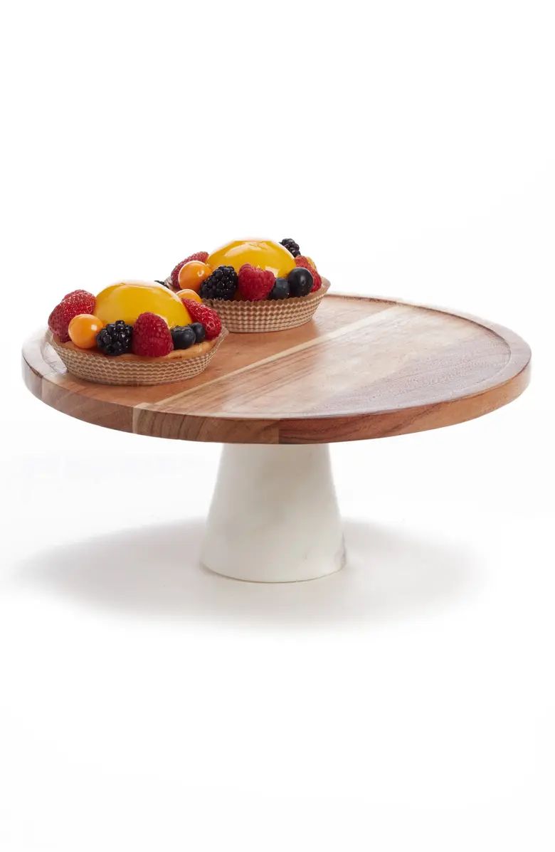 Nordstrom at Home Wood & Marble Cake Stand | Nordstrom