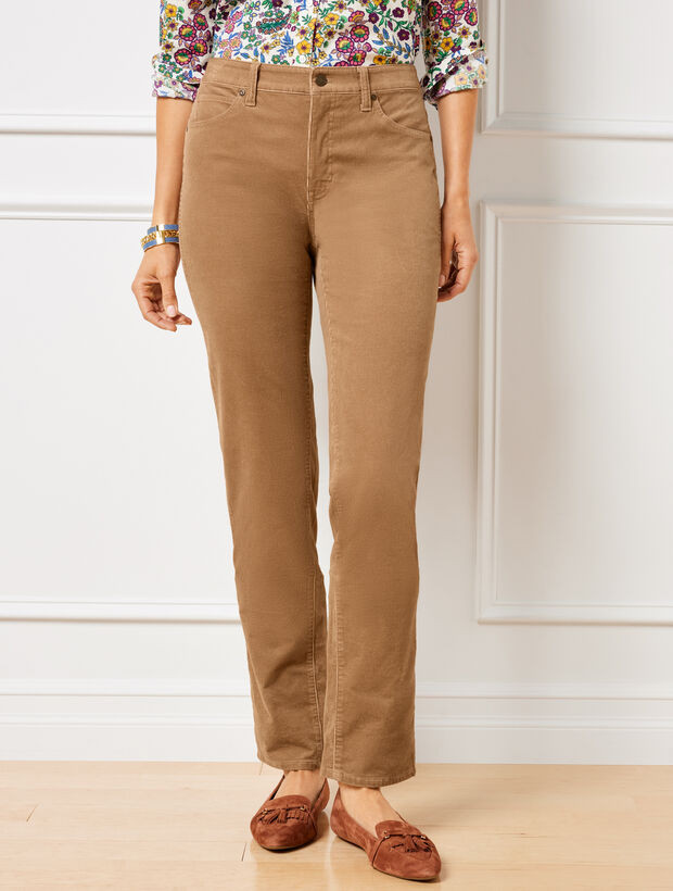 Stretch Corduroy Straight Leg Pants | Talbots