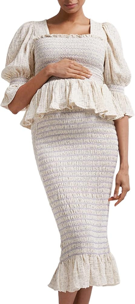 NOTHING FITS BUT Women’s Classic Cotton Nursing Dress, Cotton Mija Maternity Top and Skirt, Cas... | Amazon (US)