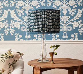 Tallula Large Glass Lamp & Shade Set | GreenRow