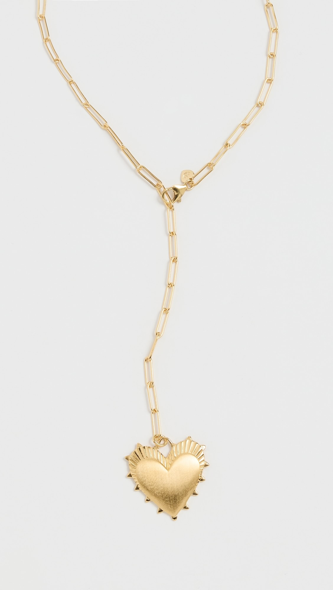 Long Link Lariat Necklace with Heart | Shopbop