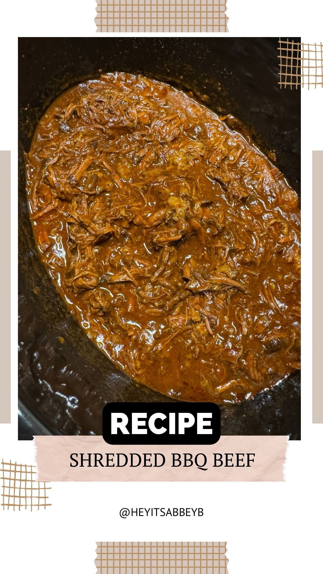 A new recipe for us and we loved it! Threw it all into a crockpot and forgot about it. 

Ingredients:
- 3-4 lbs beef chuck roast
- 16 ounce bottle BBQ Sauce (your favorite kind, e.g., Stubbs or Lillie’s Q)
- 2 tablespoon dijon mustard
- 2 teaspoon smoked paprika
- 1 teaspoon garlic powder
- 1 teaspoon onion powder
- ½ teaspoon salt
- ½ teaspoon ground black pepper

Instructions:
1. Place chuck roast in a large slow cooker.
2. In a bowl, whisk together the BBQ sauce, dijon mustard, smoked paprika, garlic powder, onion powder, salt, and pepper.
3. Pour the mixture over the beef in the slow cooker.
4. Cook on high for 4-5 hours, or low for 7-8 hours, until the beef shreds easily. If your chuck roast is frozen, add 1 hour to the cooking time.
5. Shred the beef and return it to the slow cooker with the BBQ sauce.
6. Cook on high for an additional 30 minutes. This step is optional but allows the sauce to cook down a little more.
7. Serve the BBQ beef on buns topped with coleslaw and pickles, or as a main dish with rice or mashed potatoes.












#foodie #foodies #foodiesofinstagram #foodiesofig #foodiesofinsta #food #foodlover #foodpics #foodofinstagram #foodoftheday #foodofig #foods #recipe #recipes #recipeoftheday #recipeinspo #recipeshare #recipeideas #recipereels #easyrecipe #easyrecipesathome #easymeals 

#LTKvlog #LTKFindsUnder50 #LTKfoodie