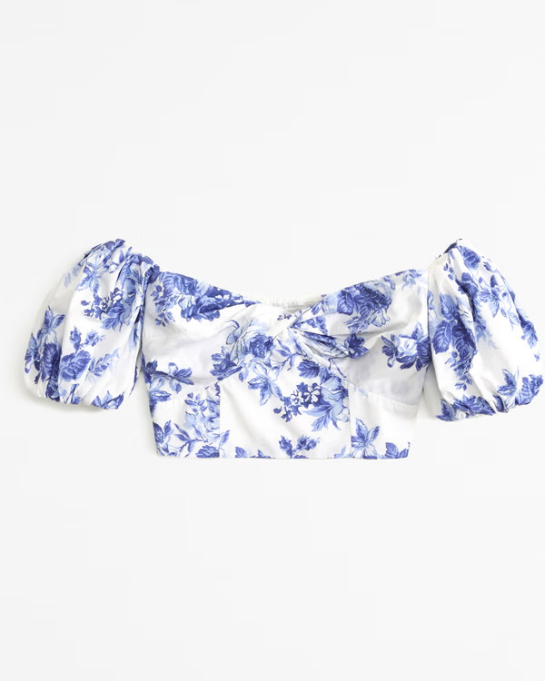 Poplin Off-The-Shoulder Set Top | Abercrombie & Fitch (US)