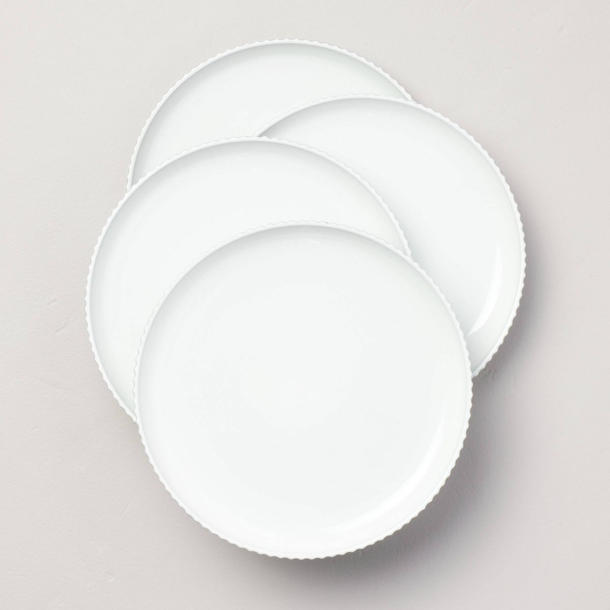 11" Fluted Stoneware Dinner Plate Cream - Hearth & Hand™ with Magnolia | Target