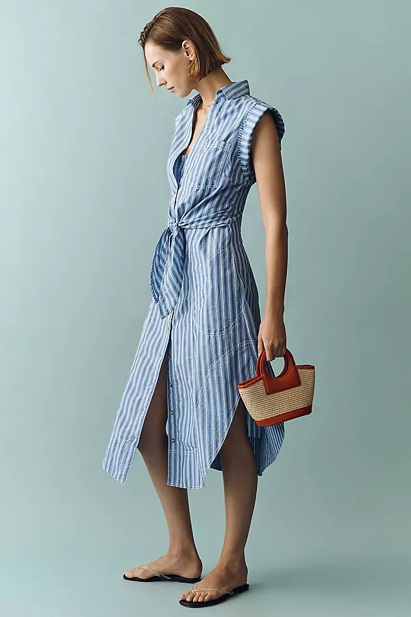 Sleeveless Wrap Shirt Dress | Anthropologie (US)