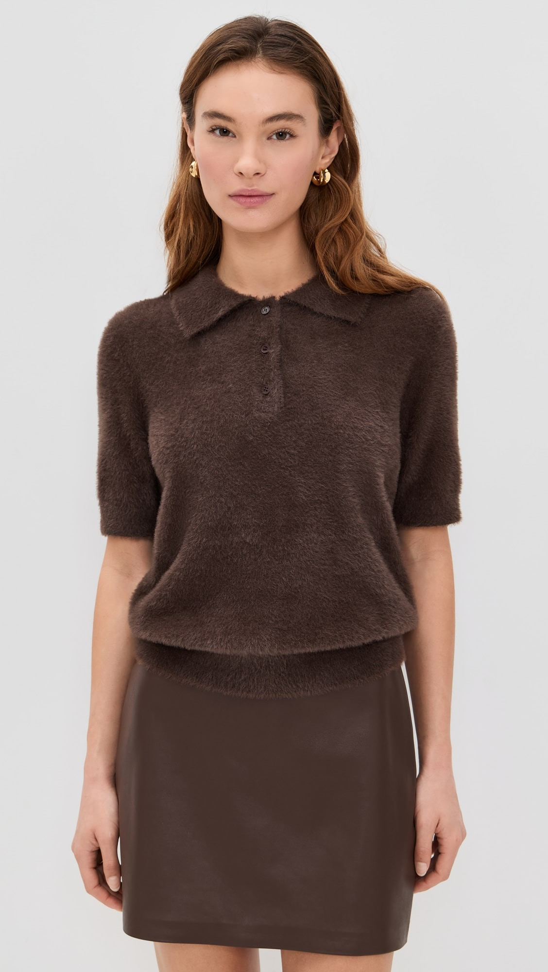 Fuzzy Short Sleeve Polo | Shopbop