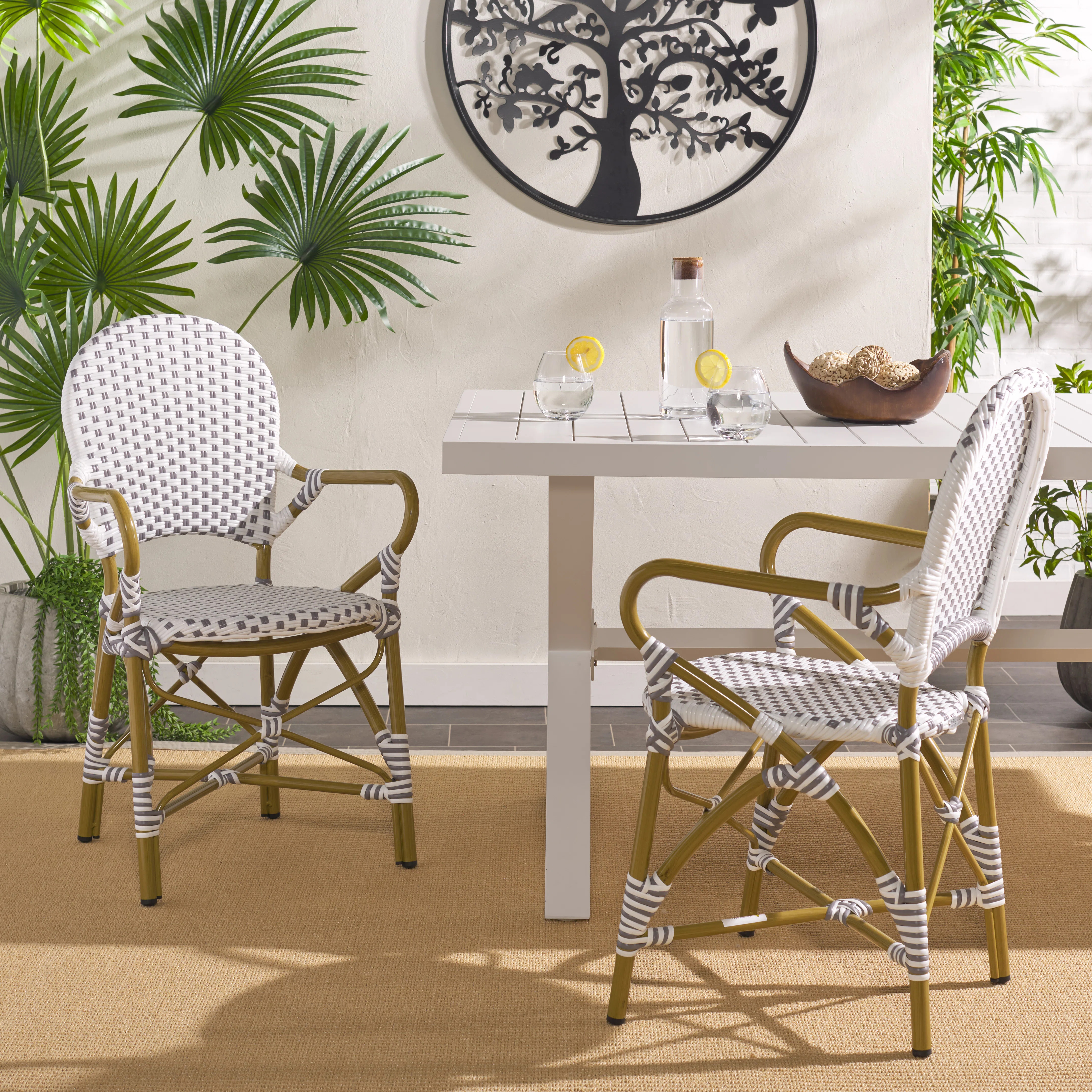 Wilburg Outdoor Stacking Dining Armchair (Set of 2) | Wayfair North America