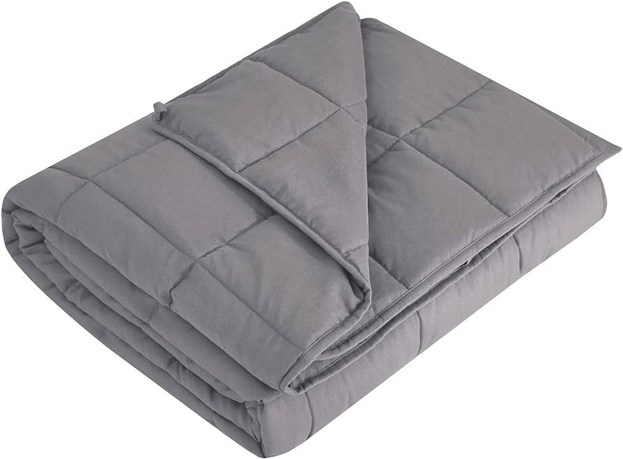 L'AGRATY Weighted Blanket - 48"x72" 15lbs Cooling Breathable Heavy Blanket Microfiber Material wi... | Amazon (US)