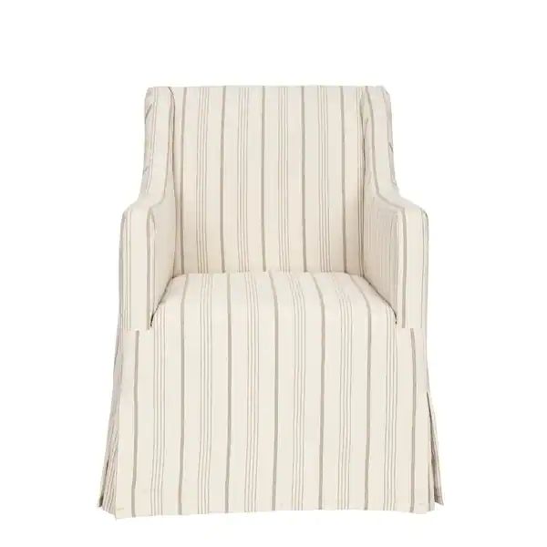 Safavieh Cottage Slipcover Beige Living Room Chair - 25.6" x 26.4" x 35.6" - Bed Bath & Beyond - ... | Bed Bath & Beyond