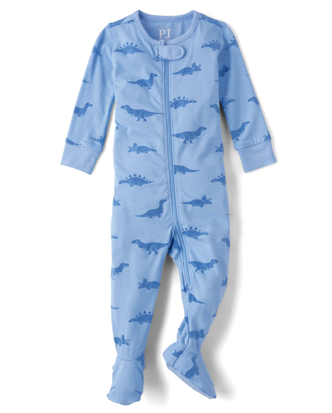Baby And Toddler Boys Dino Footed One Piece Pajamas - Super Soft - blue | The Children's Place