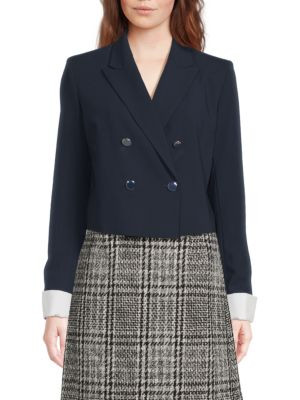 Peak Lapel Cropped Blazer | Saks Fifth Avenue OFF 5TH