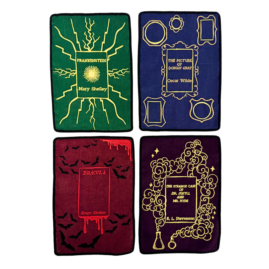 Spooky Books Cocktail Napkins, set of 4 | Biscuit Home