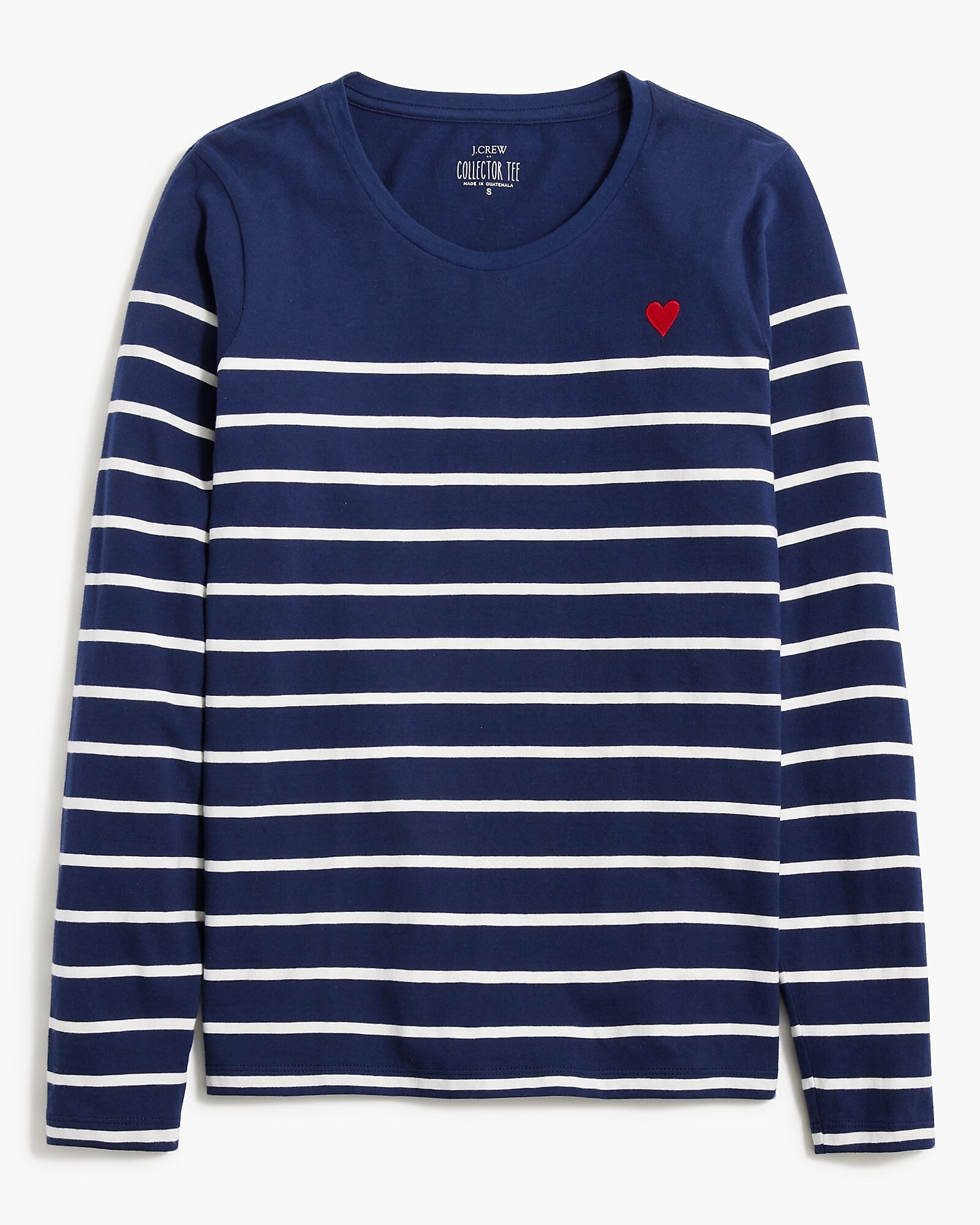 Striped heart graphic tee | J.Crew Factory