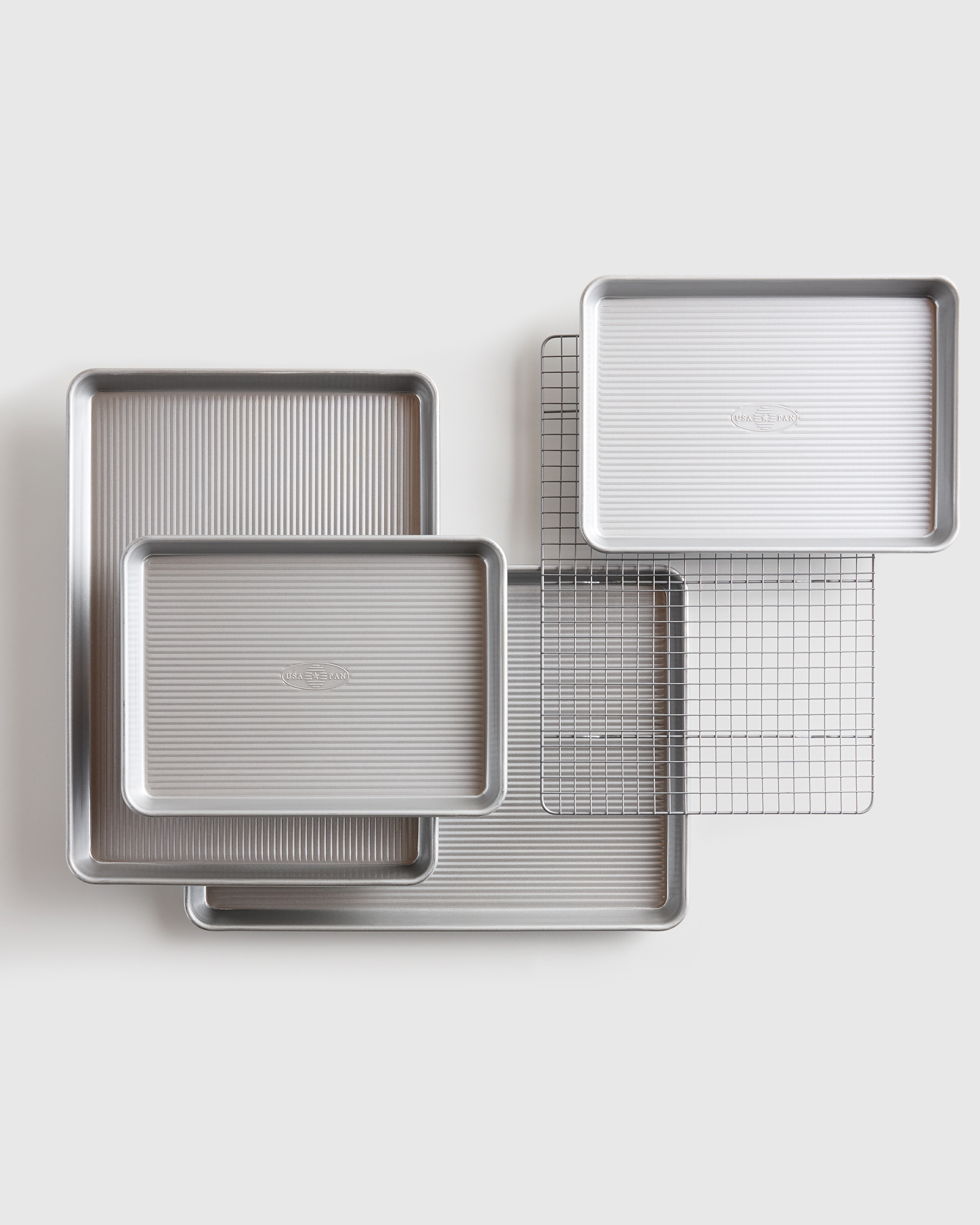 Quince | USA Pan | 5-Pc Nonstick Steel Baking Sheet Set | Quince